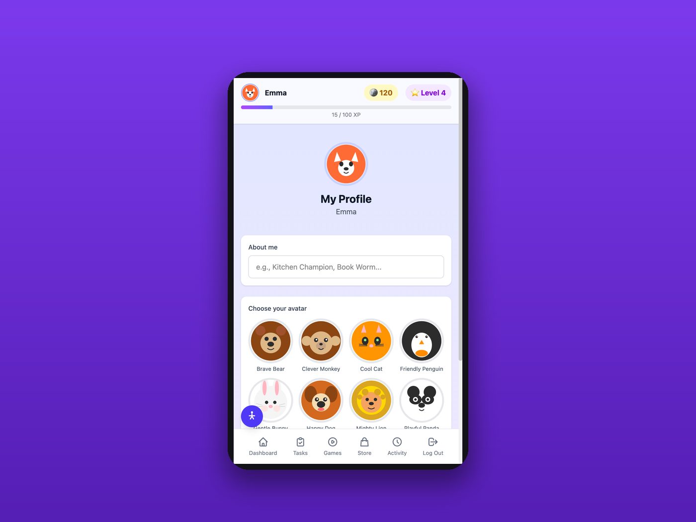 Progress & Badges — app screenshot